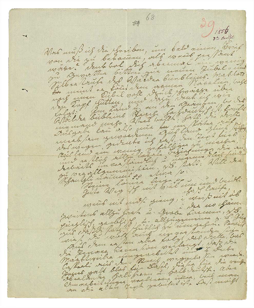 Zu sehen ist eine Seite eines handschriftlichen Briefes.
