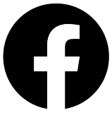 Facebook-Logo. Zu sehen ist der weiße Buchstabe F vor einem kreisförmigen, schwarzen Hintergrund.