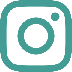 Instagram-Logo. Zu sehen ist die schematische Darstellung eines mit grünen Linien umrissenen Fotoapparates vor weißem Hintergrund.
