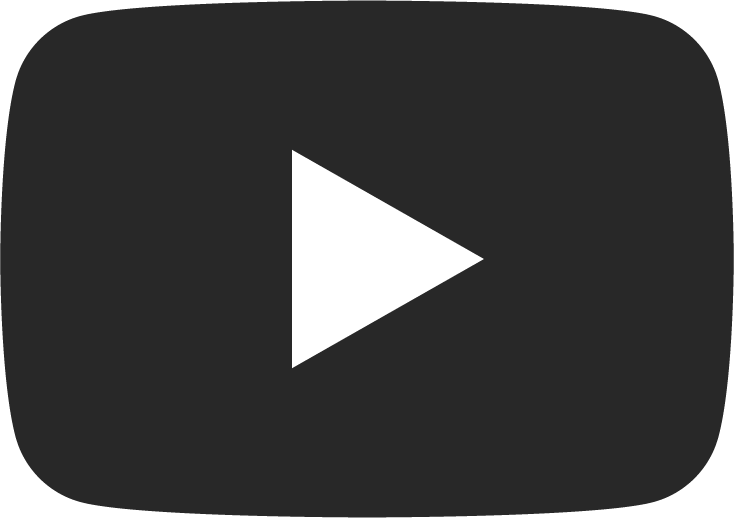 YouTube-Logo. Zu sehen ist ein weißer Play-Button vor einem schwarzen Hintergrund.